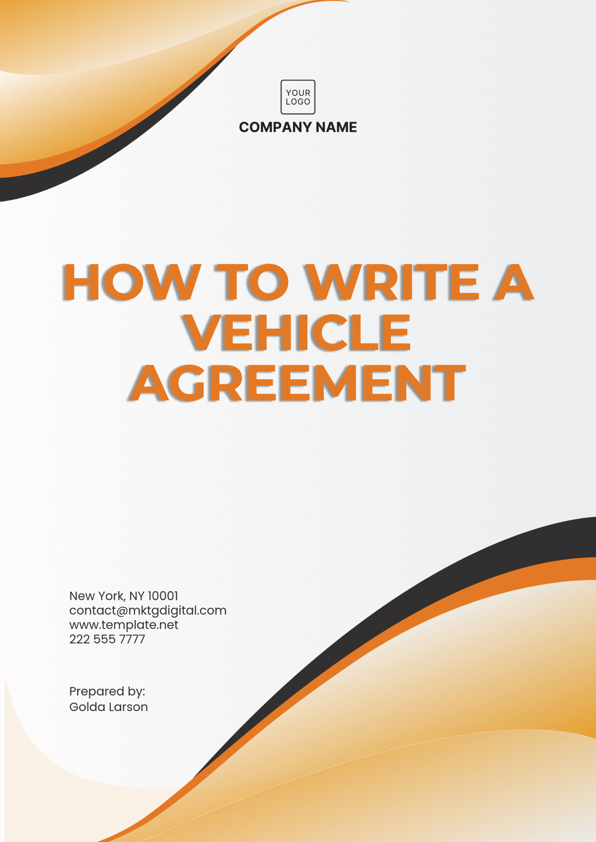 How to Write a Vehicle Agreement Template - Edit Online & Download