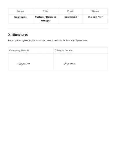 Free Vehicle Maintenance and Service Agreement Template to Edit Online