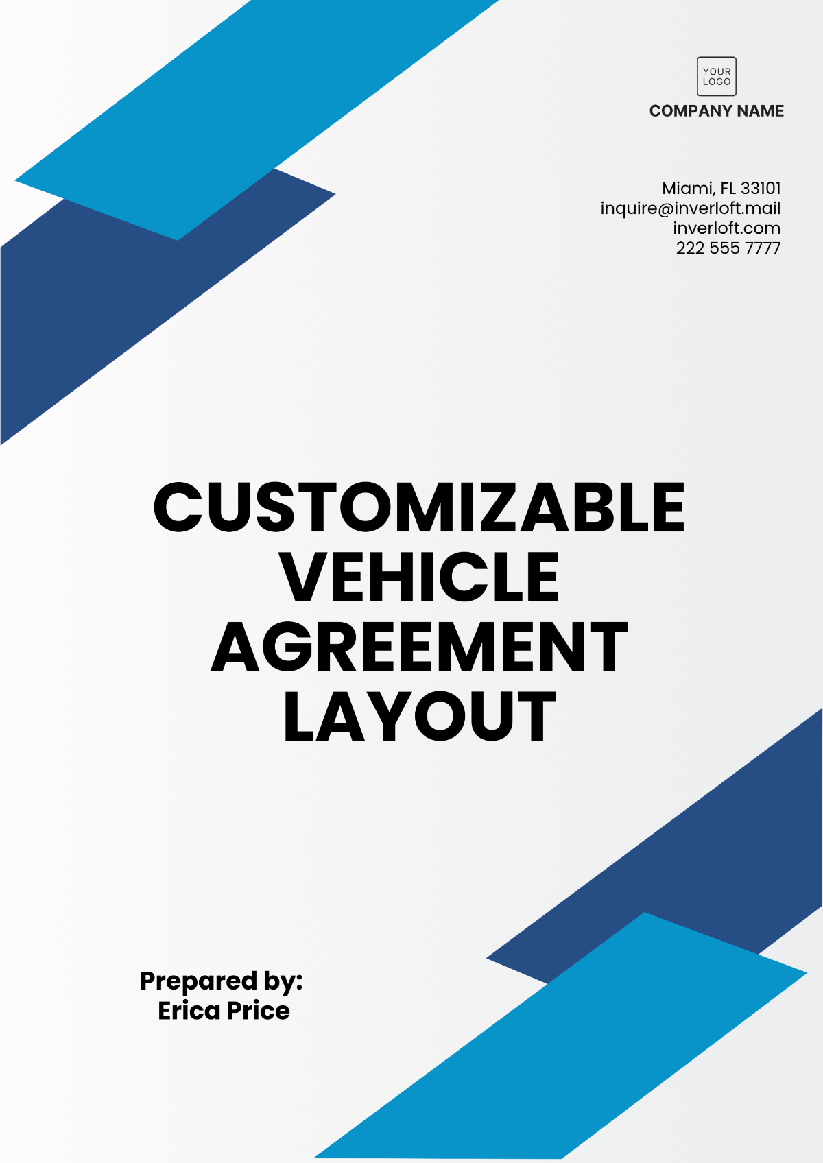 Customizable Vehicle Agreement Layout Template - Edit Online & Download