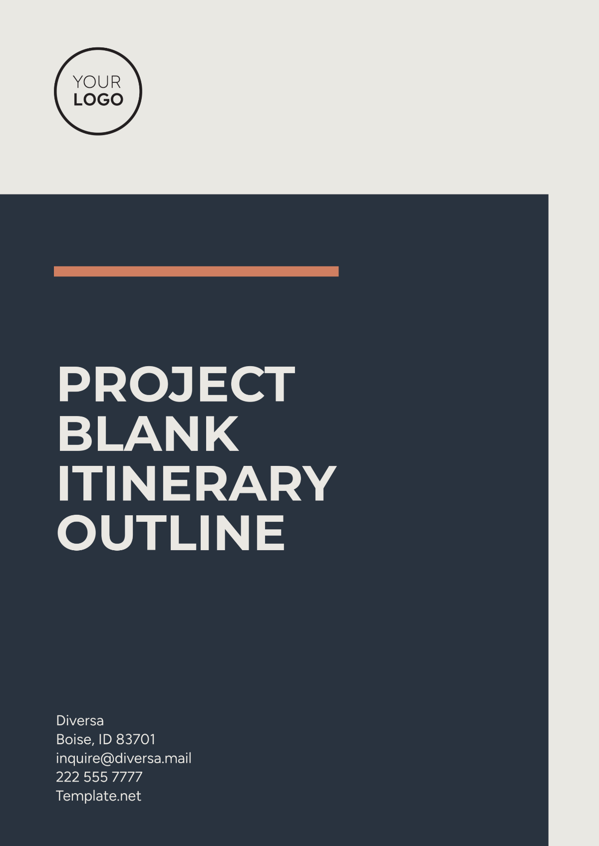 Project Blank Itinerary Outline Template - Edit Online & Download