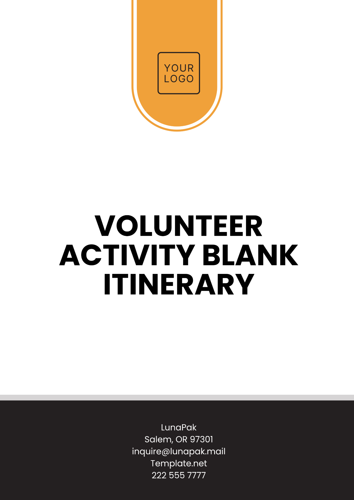 Volunteer Activity Blank Itinerary Template - Edit Online & Download