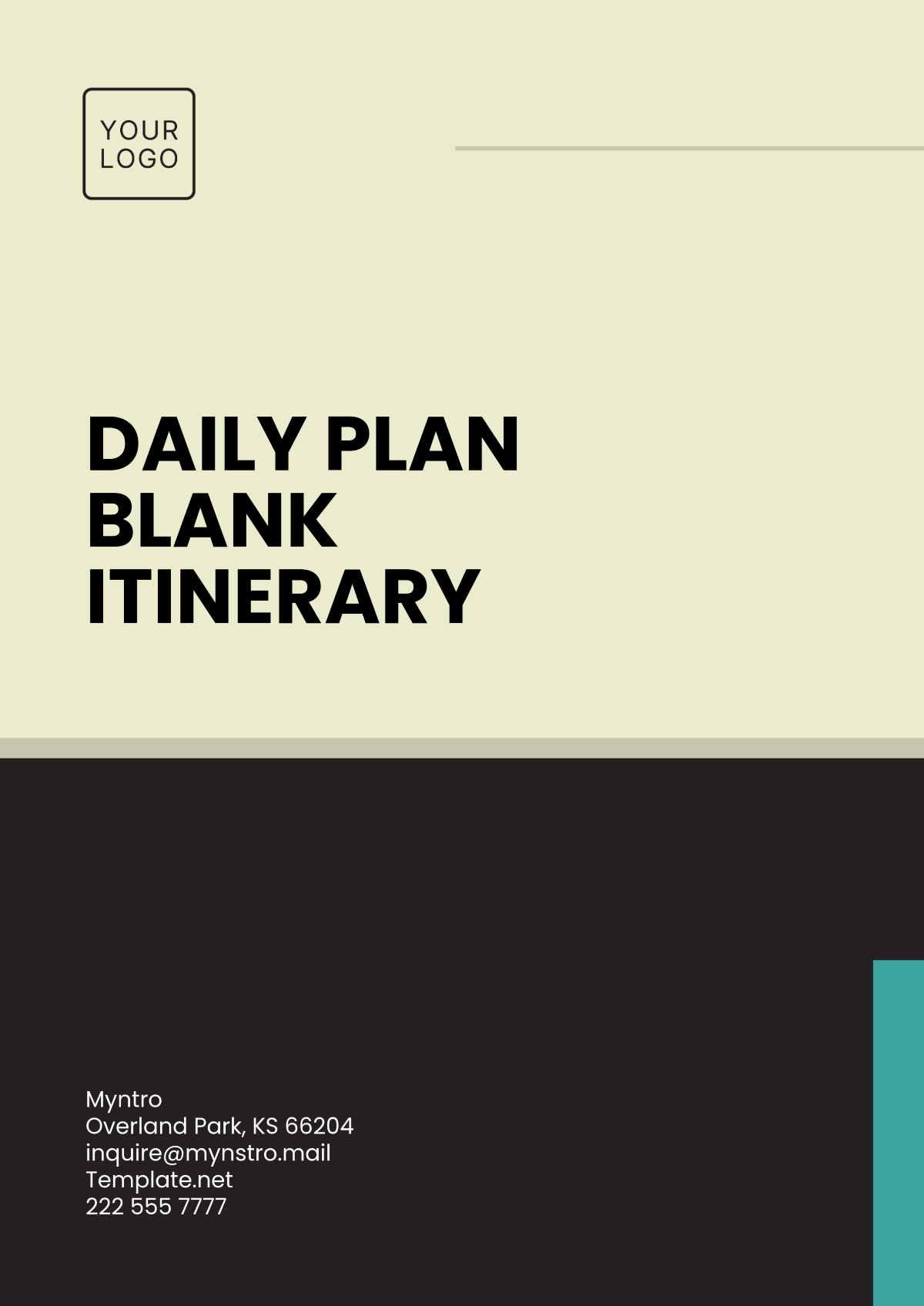 Daily Plan Blank Itinerary Template - Edit Online & Download