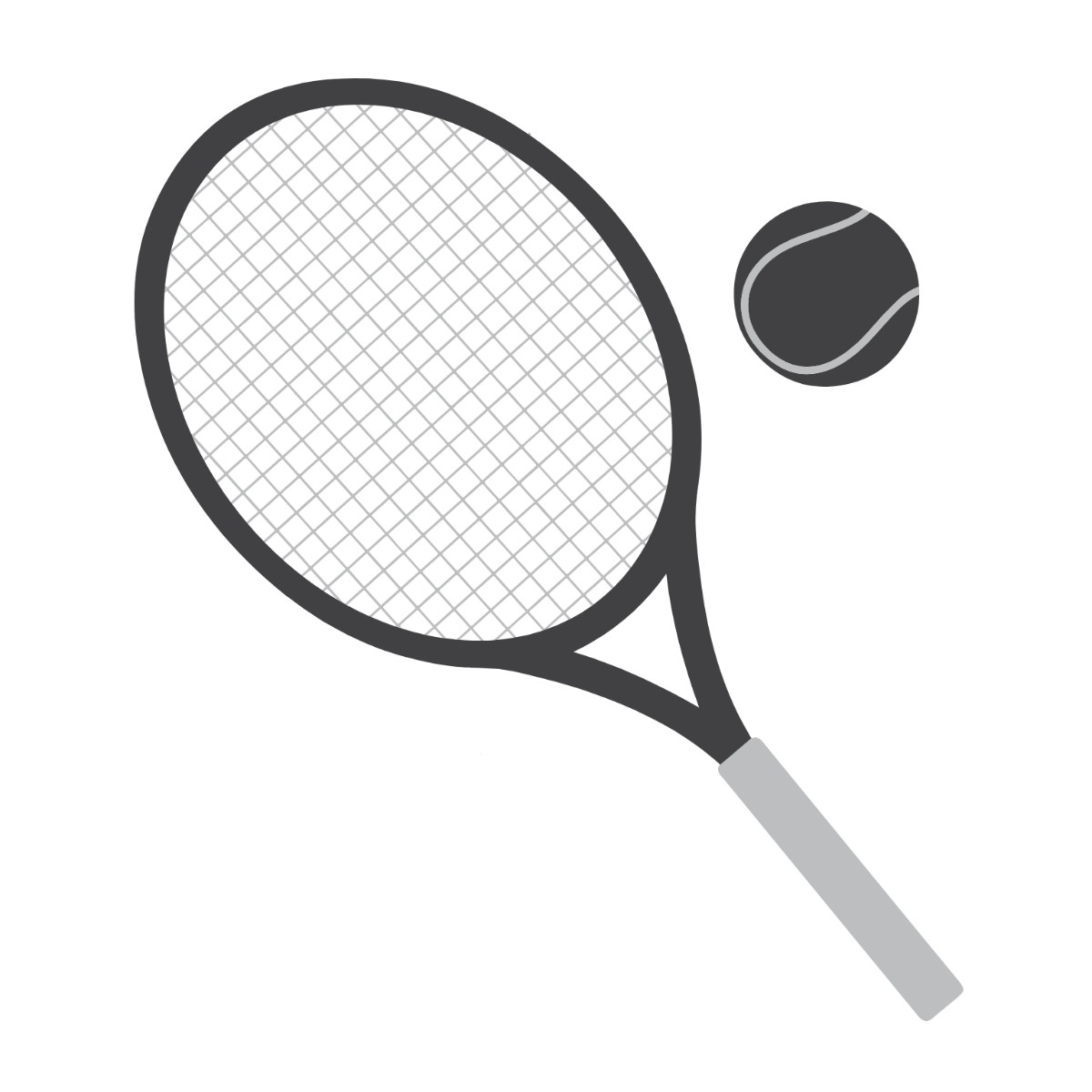 Free Black and White Tennis Clipart Template - Edit Online & Download