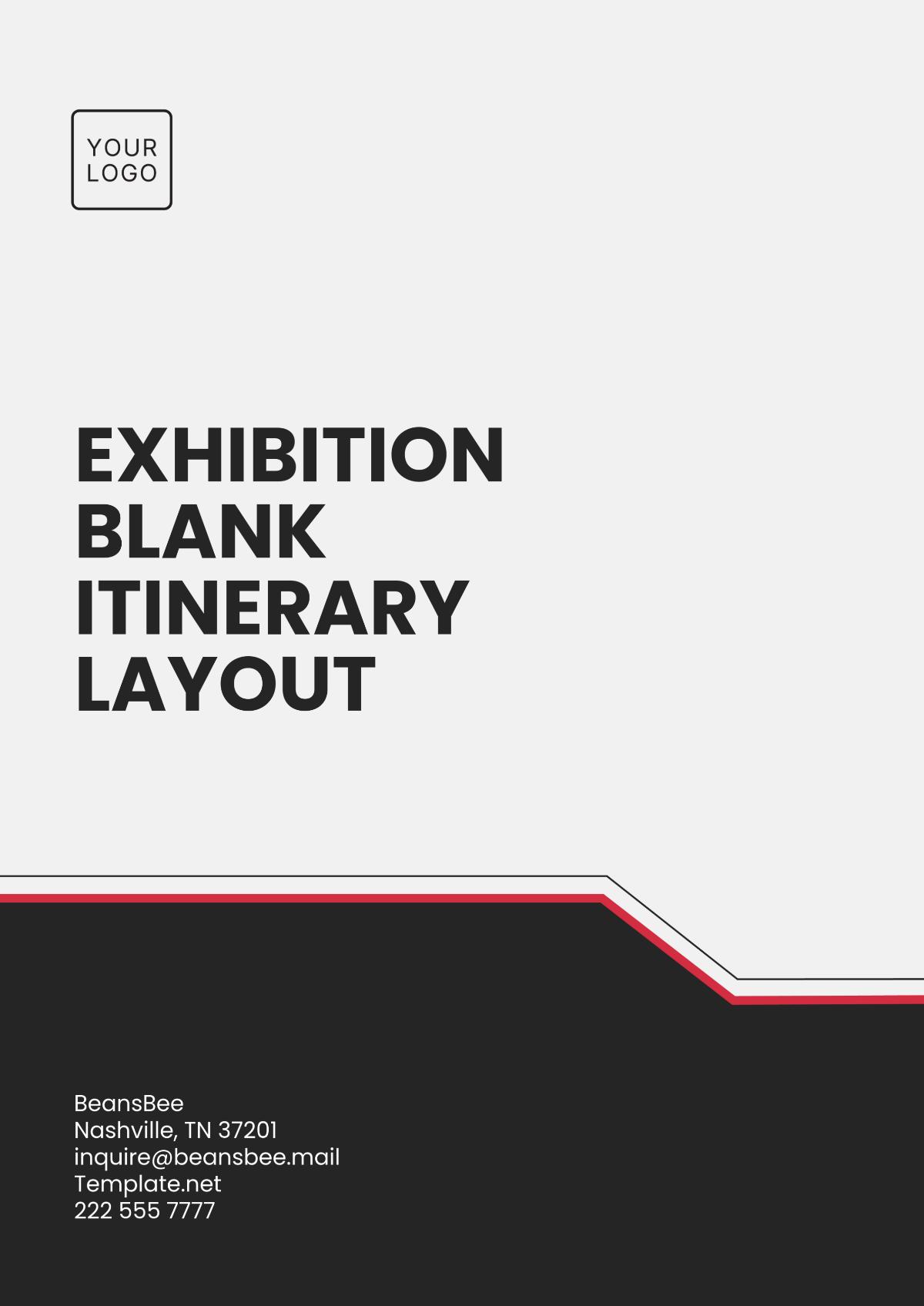 Exhibition Blank Itinerary Layout Template - Edit Online & Download