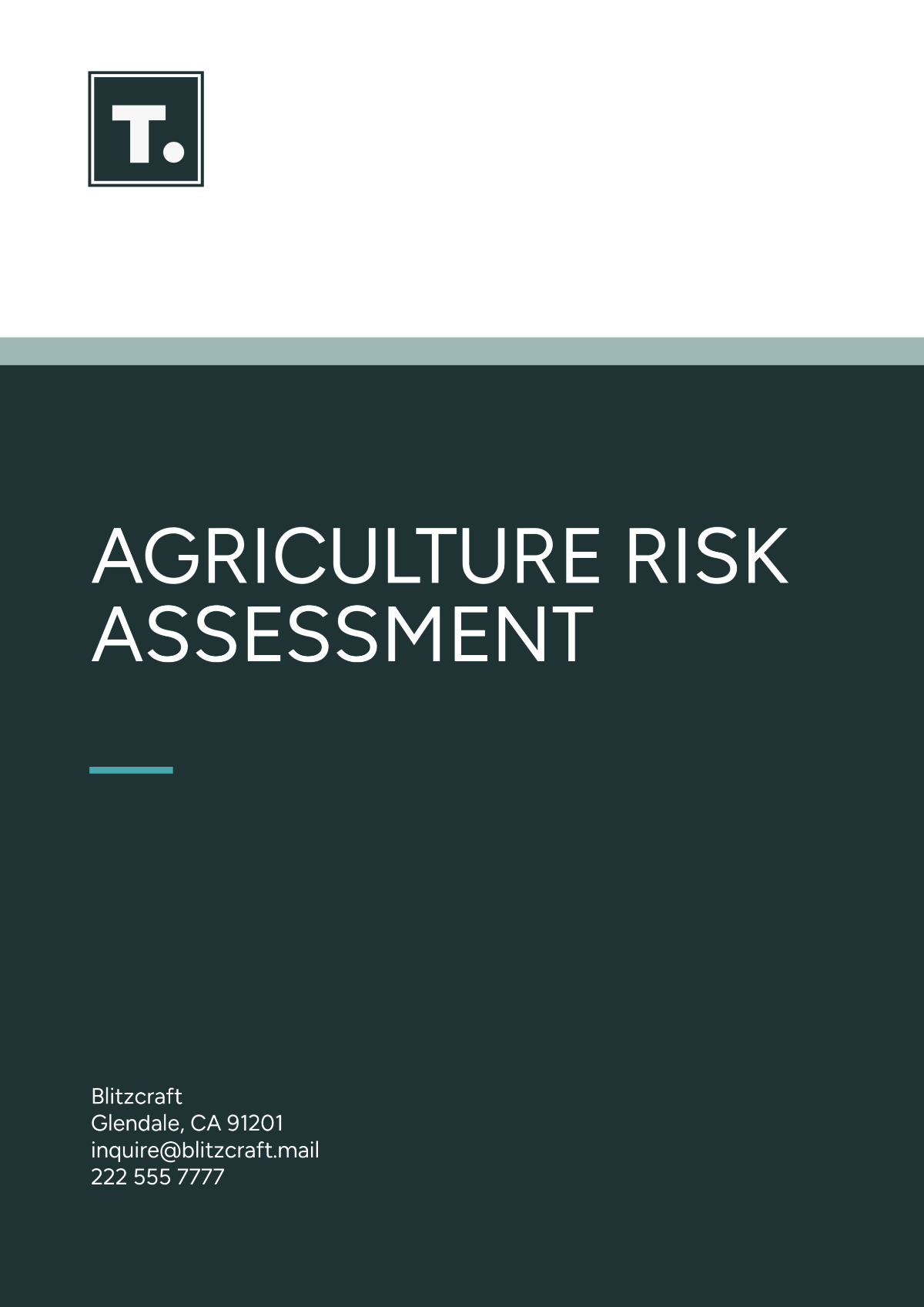 Agriculture Risk Assessment Template - Edit Online & Download