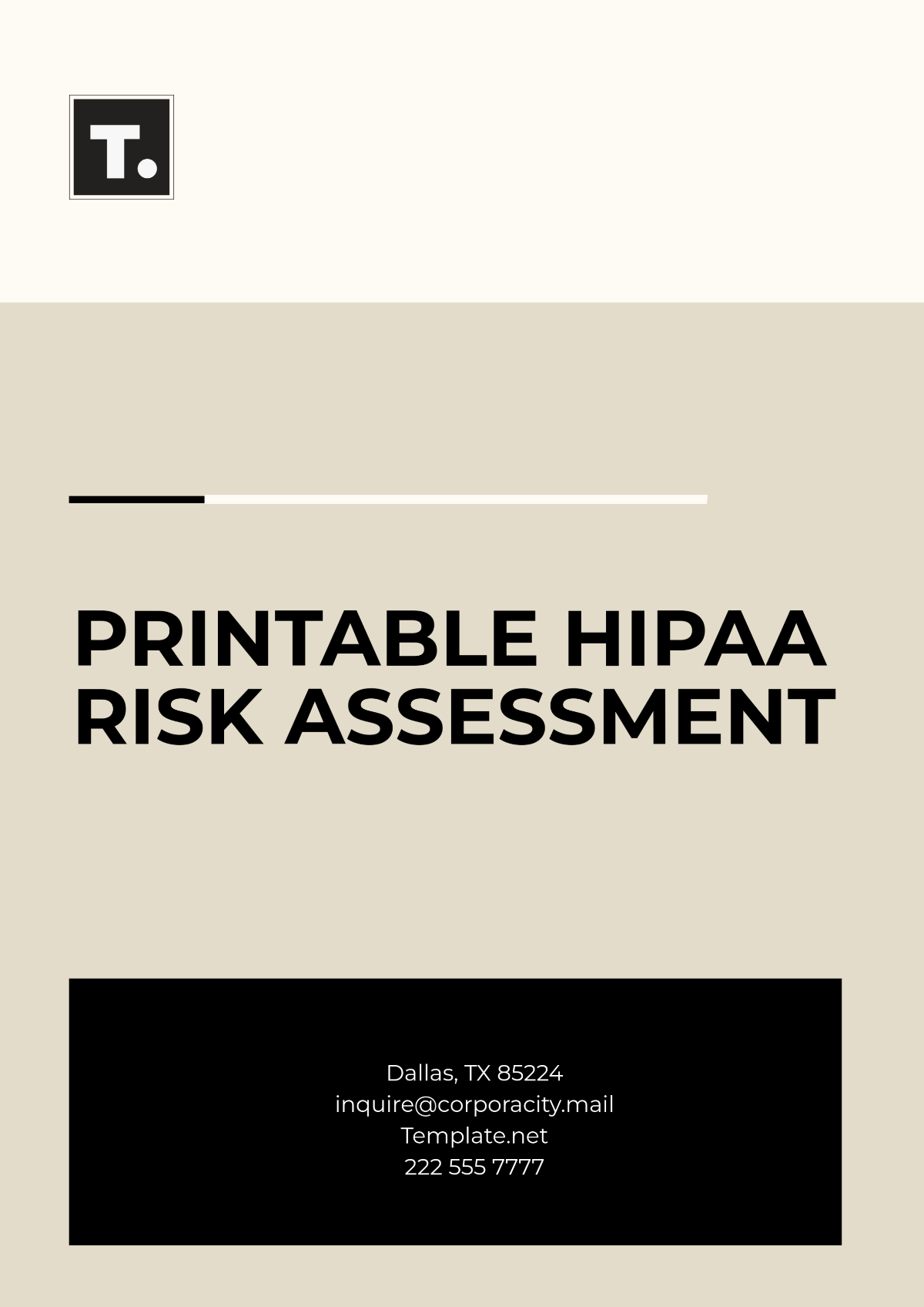 Free Printable HIPAA Risk Assessment Template