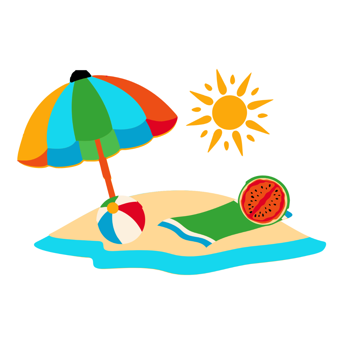 Summer Beach Clipart - Edit Online | Template.net