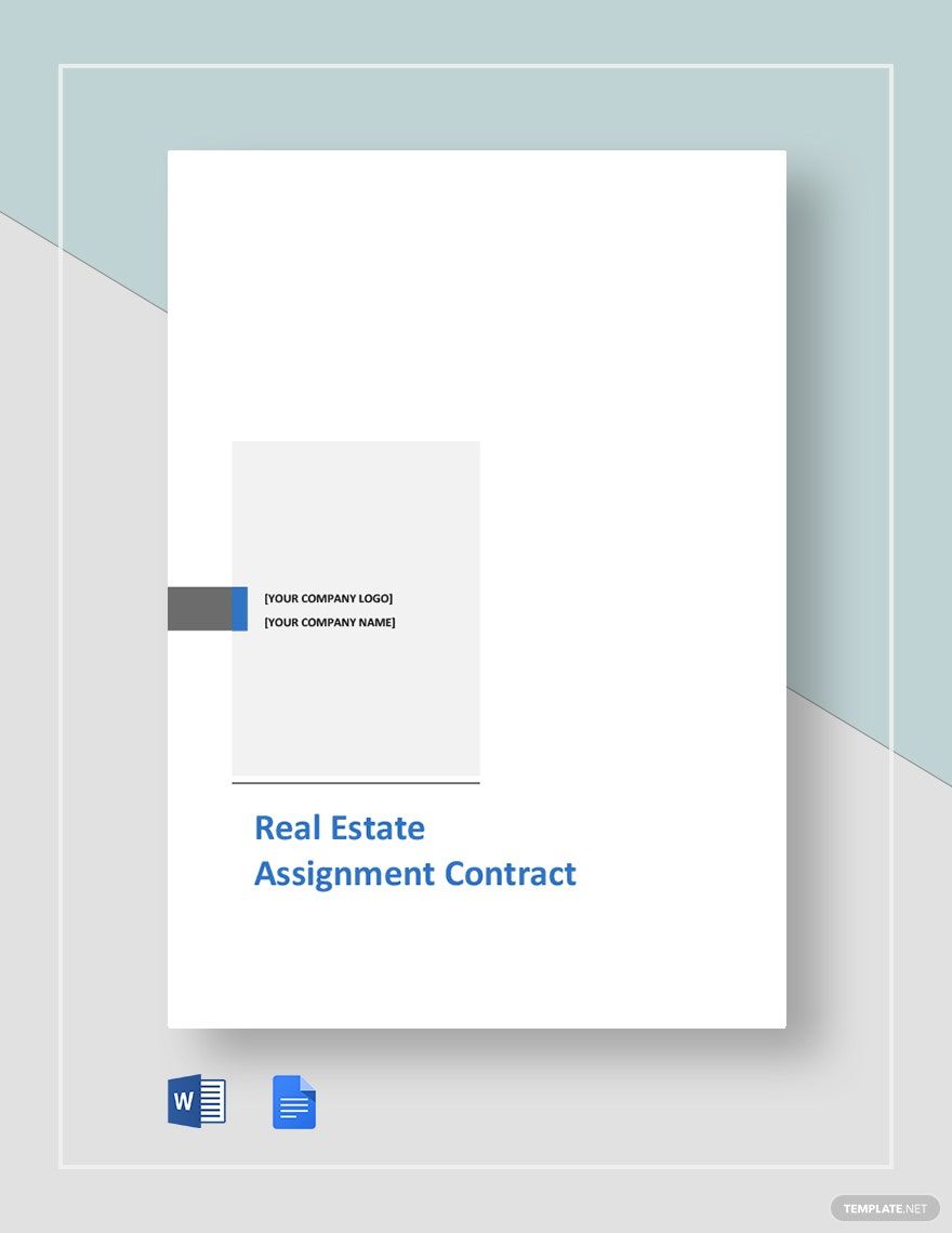 Free Sample Real Estate Assignment Contract Template