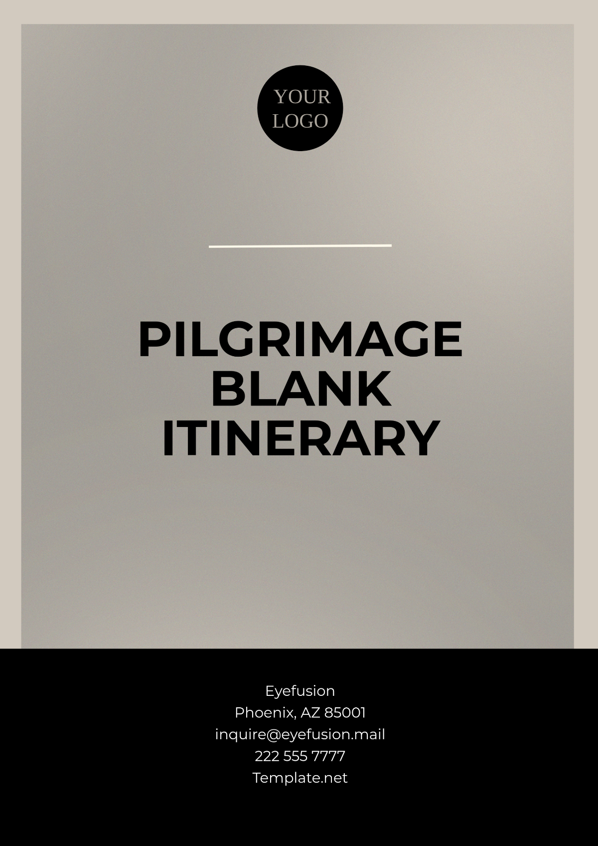 Pilgrimage Blank Itinerary Template - Edit Online & Download