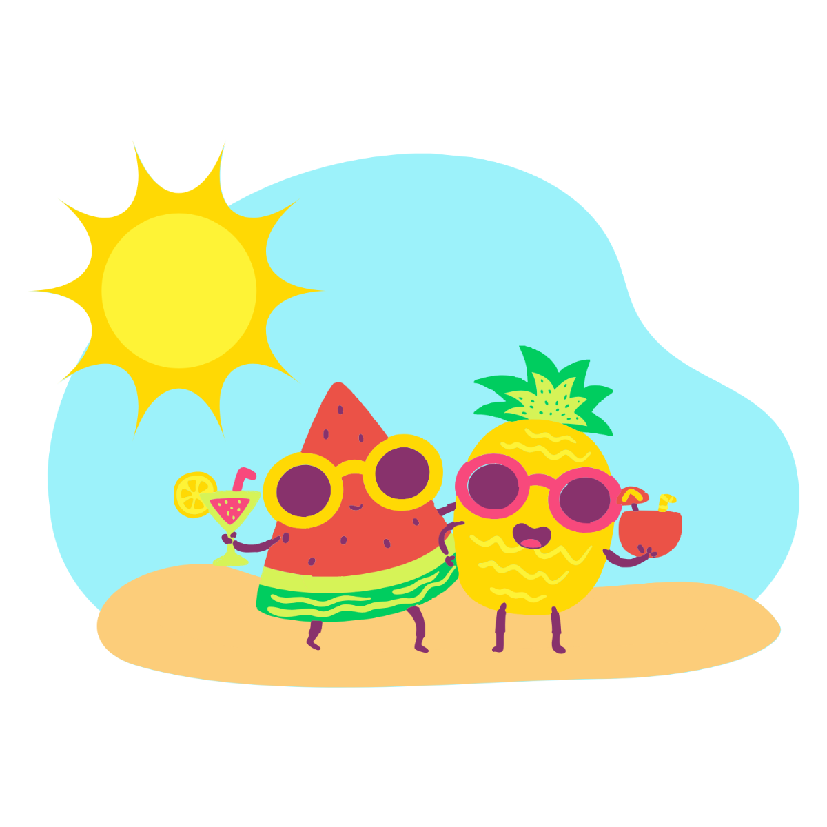 Free Tropical Summer Clipart Template - Edit Online & Download