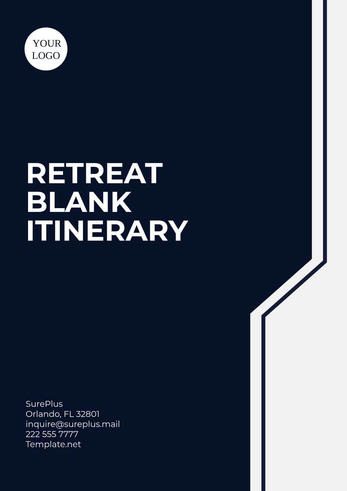 Retreat Blank Itinerary Template - Edit Online & Download