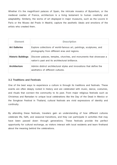Free Tourism Cultural Guide Template to Edit Online