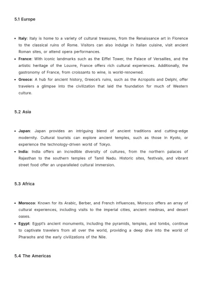 Free Tourism Cultural Guide Template to Edit Online