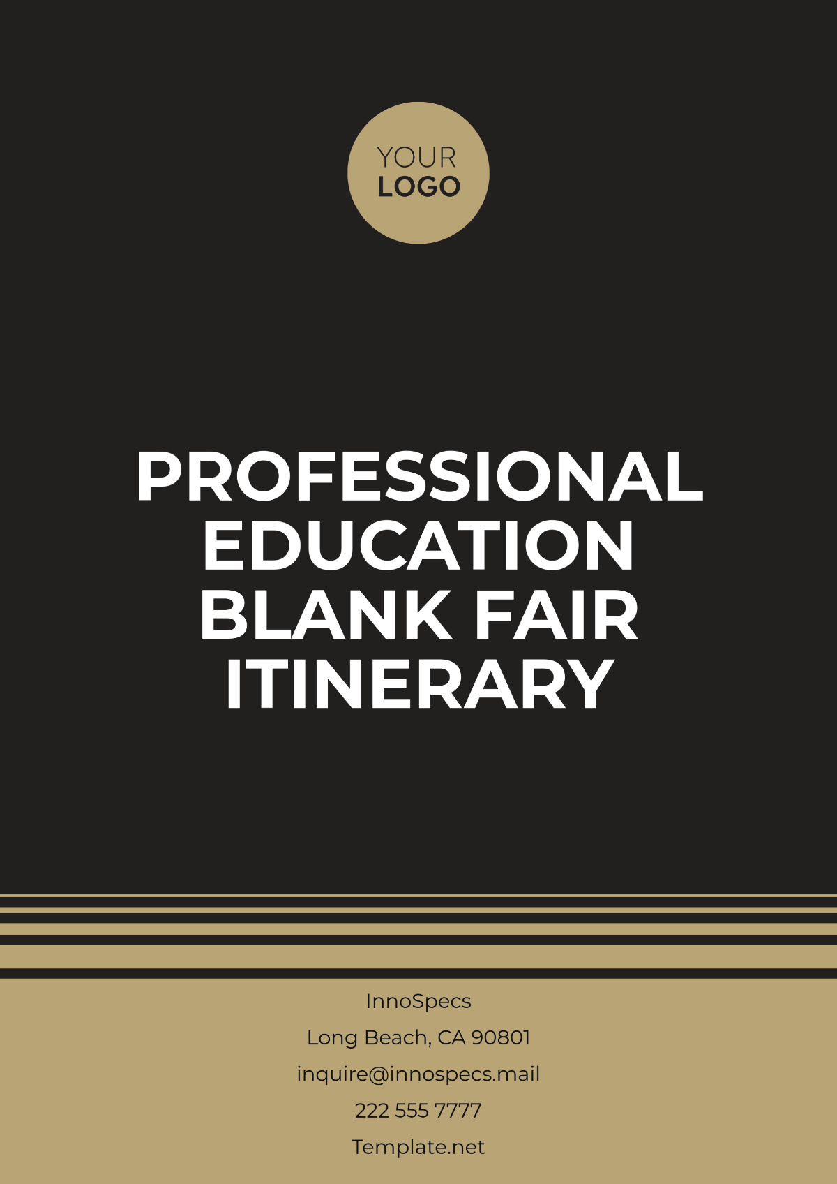 Professional Education Blank Fair Itinerary Template - Edit Online & Download