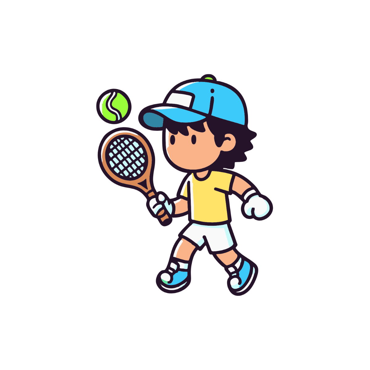 Cartoon Tennis Clipart - Edit Online | Template.net