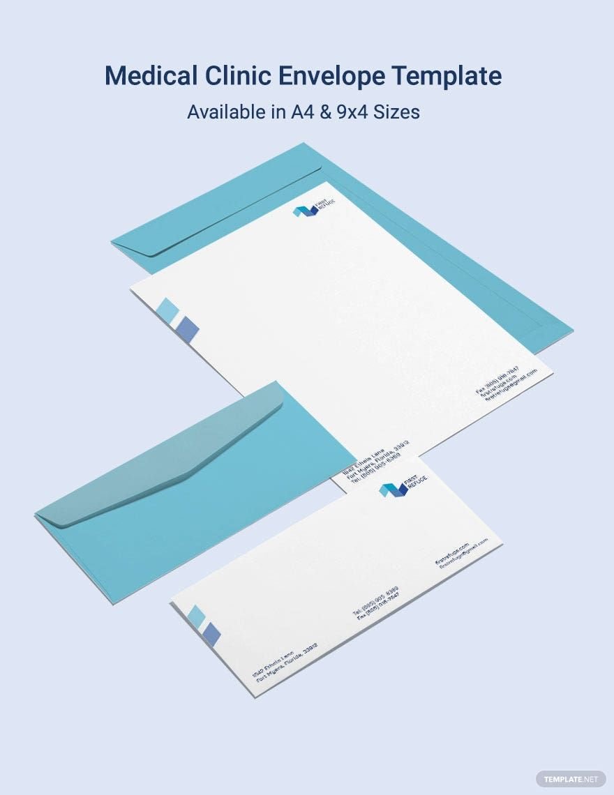 Medical Clinic Envelop Template