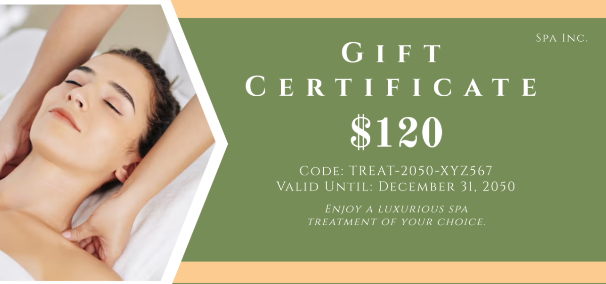 Free Spa Treatment Gift Certificate Template - Edit Online & Download