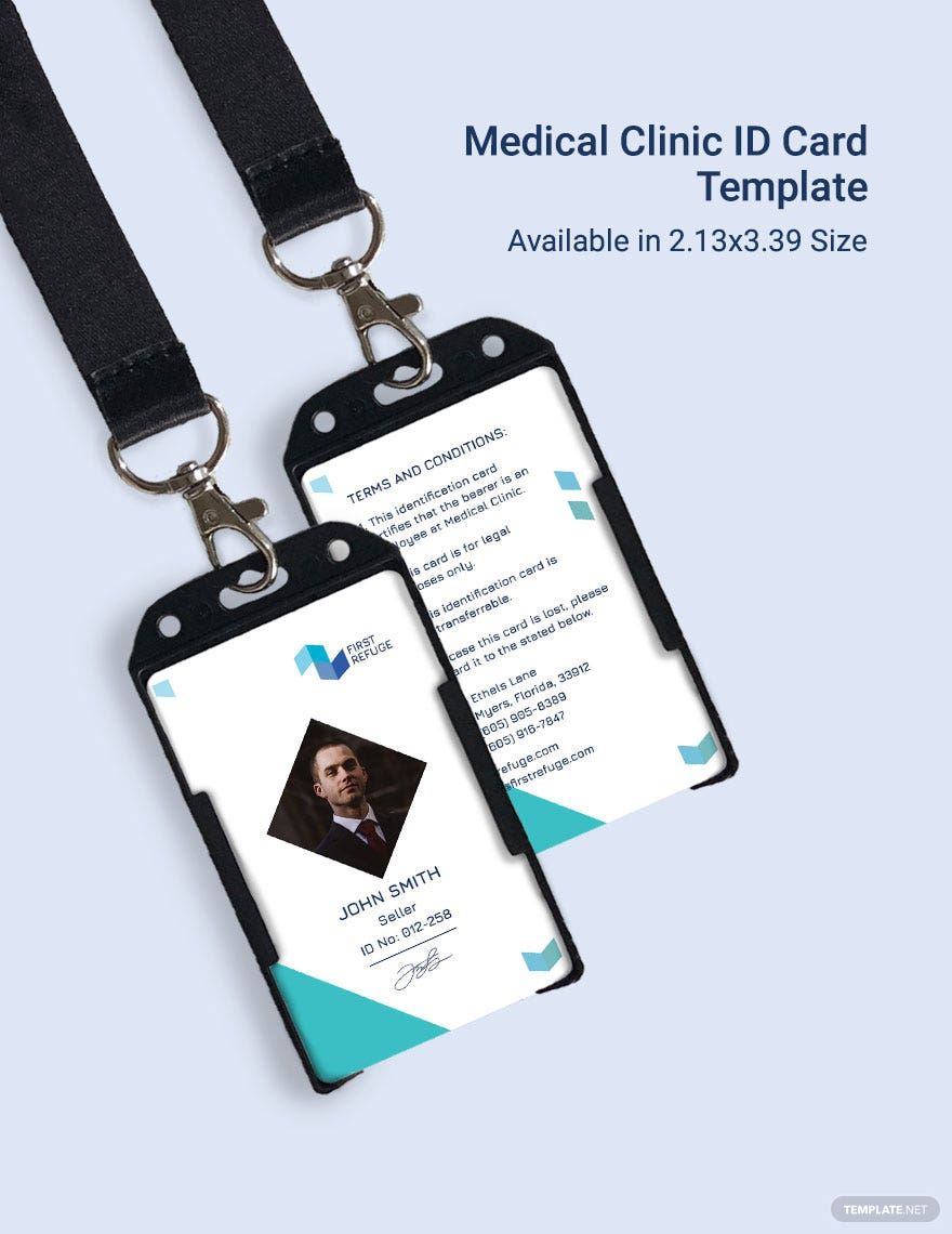 Medical Clinic ID Cards Template