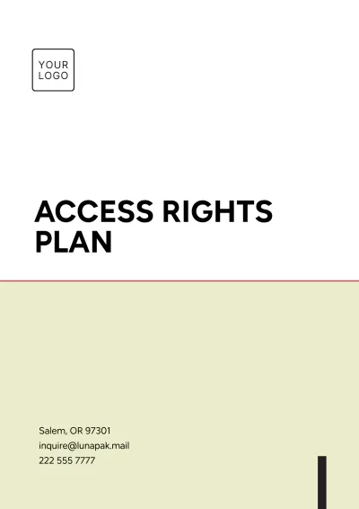 Free Access Rights Plan Template to Edit Online