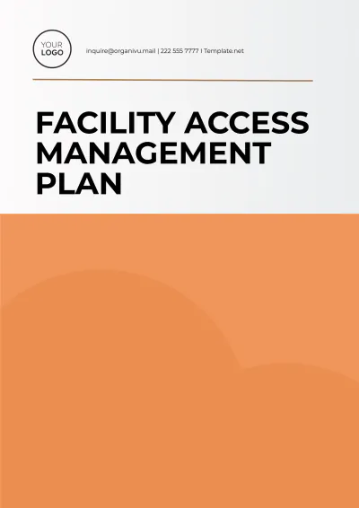 Free Facility Access Management Plan Template to Edit Online