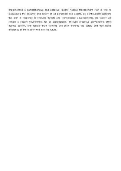 Free Facility Access Management Plan Template to Edit Online