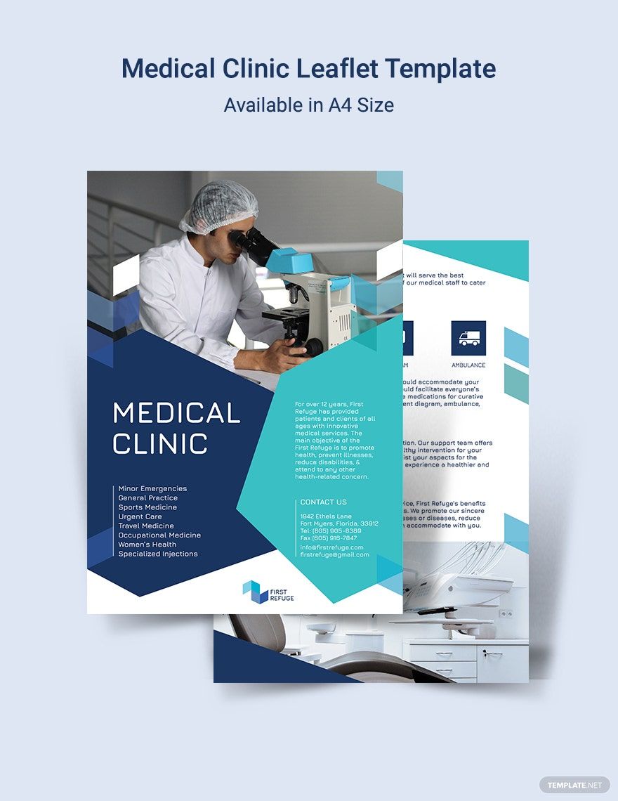 Medical Clinic Leaflet Template