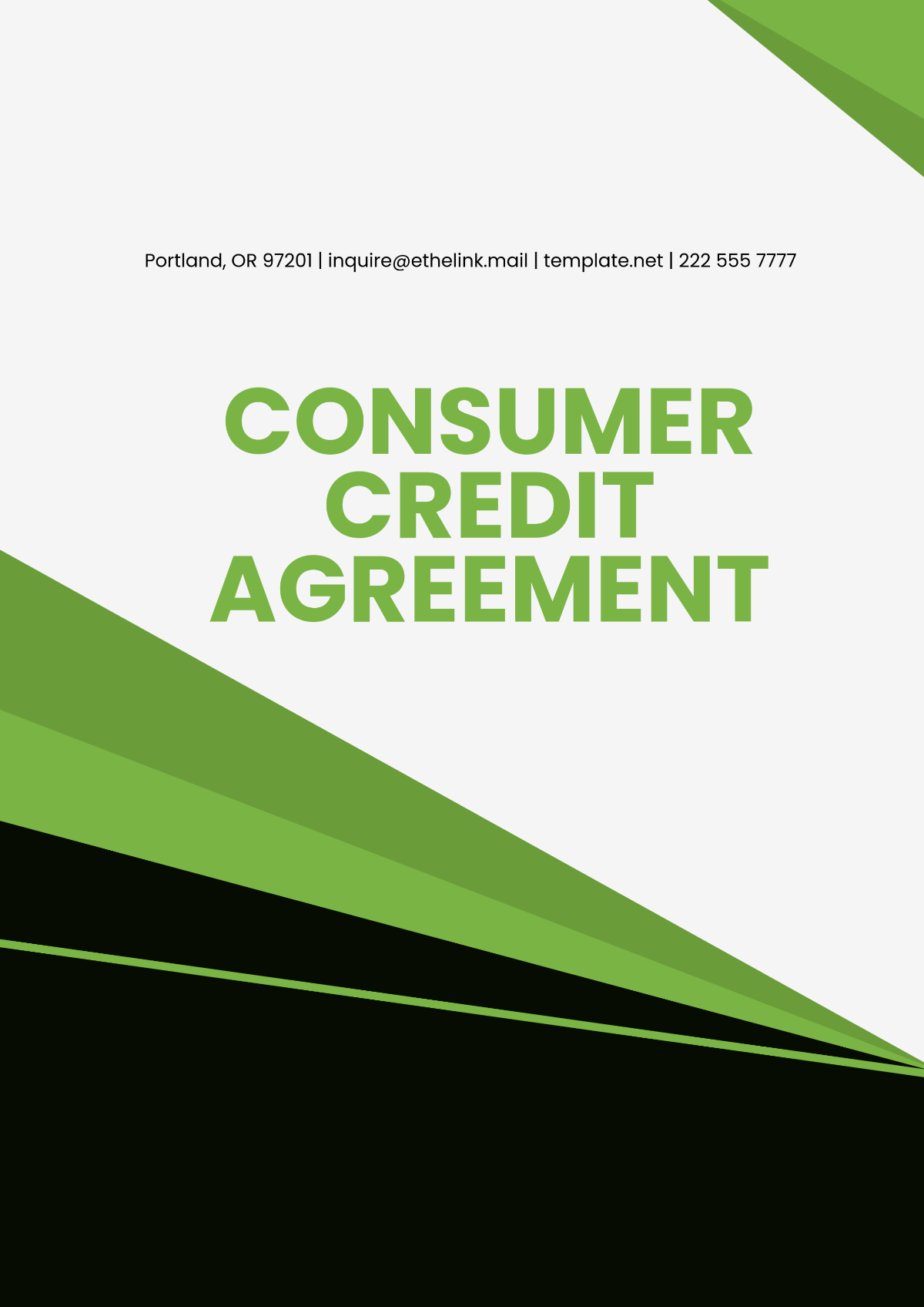 Consumer Credit Agreement Template - Edit Online & Download