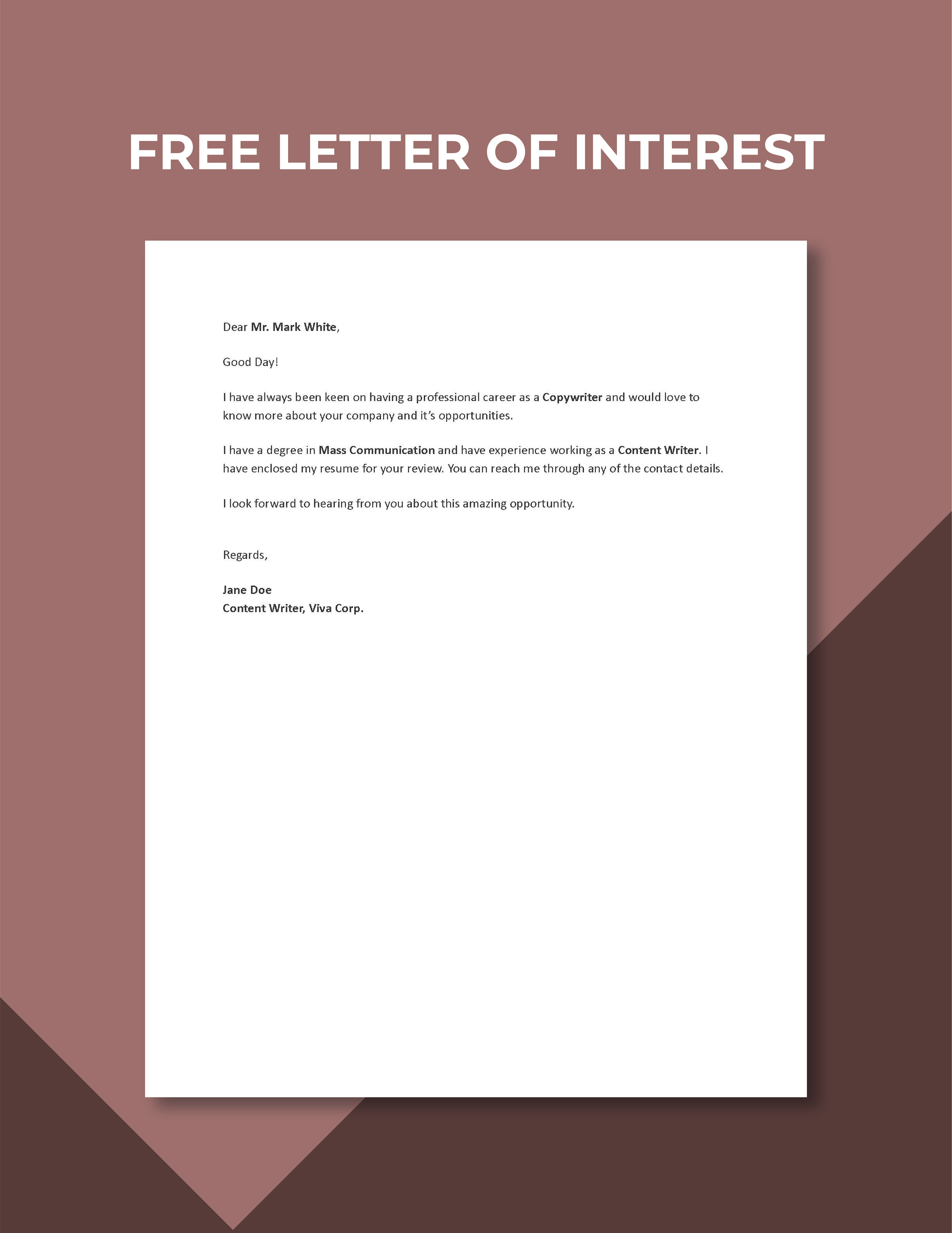 Letter of Interest