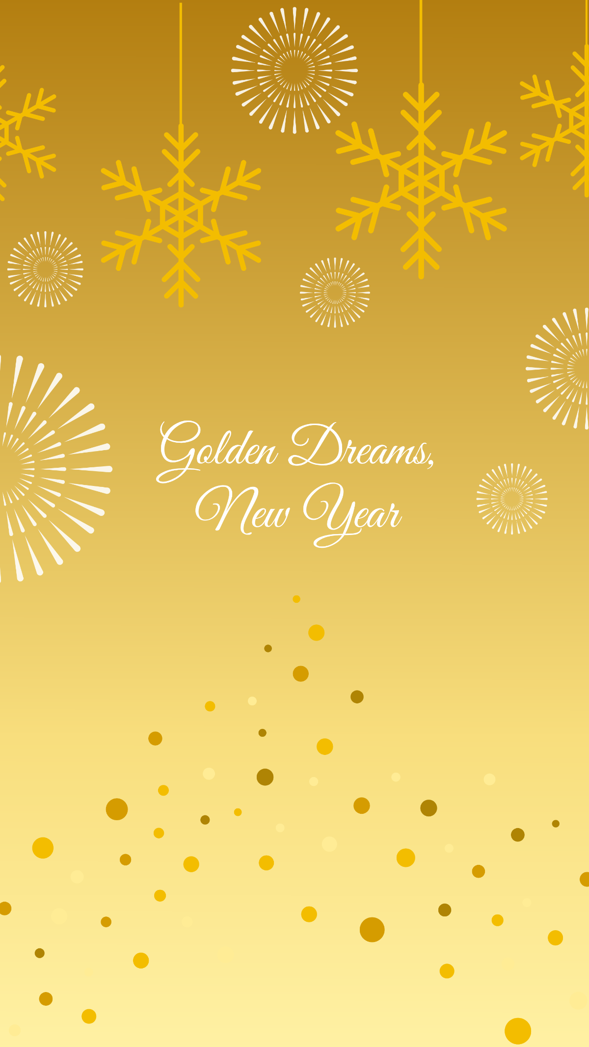 Free Gold New Year Wallpaper Template - Edit Online & Download