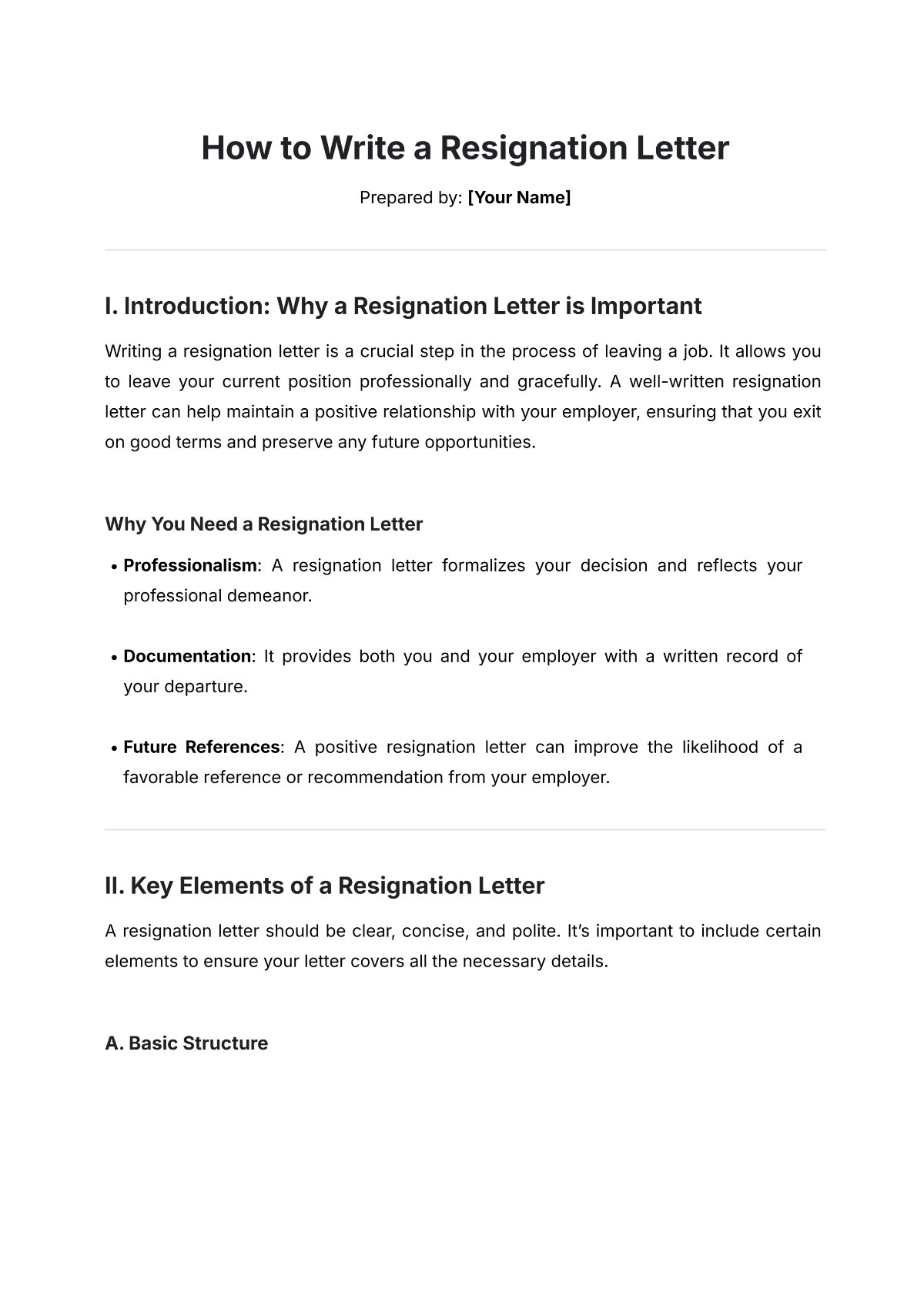 How to Write a Resignation Letter