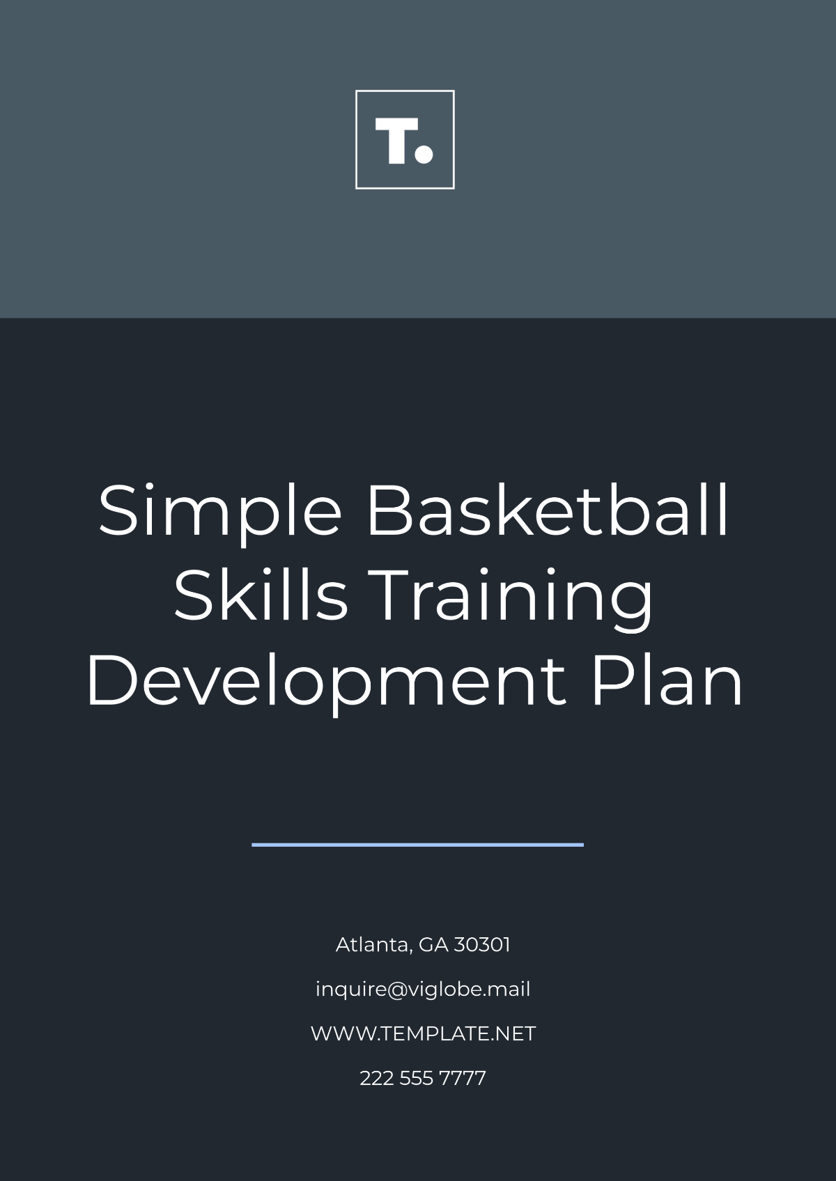 Simple Basketball Skills Training Development Plan Template - Edit Online & Download