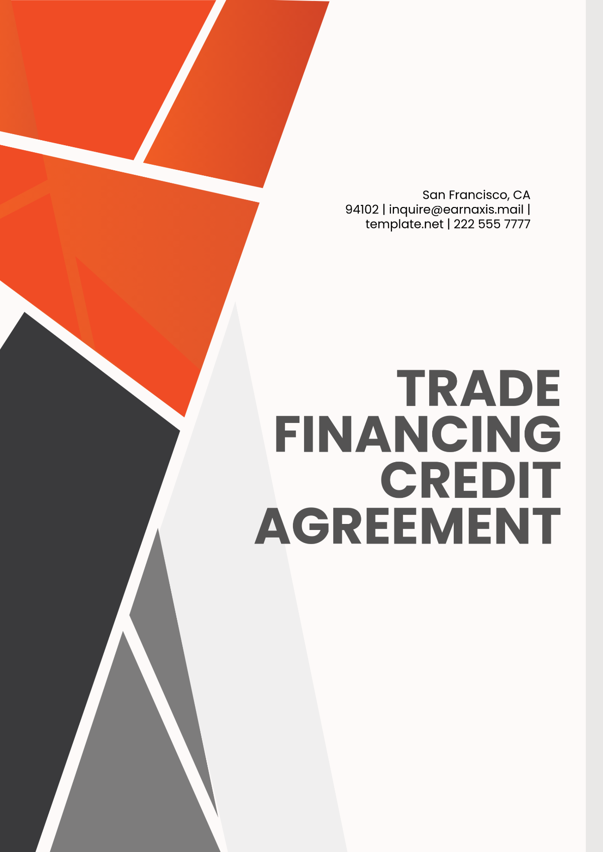 Trade Financing Credit Agreement Template - Edit Online & Download