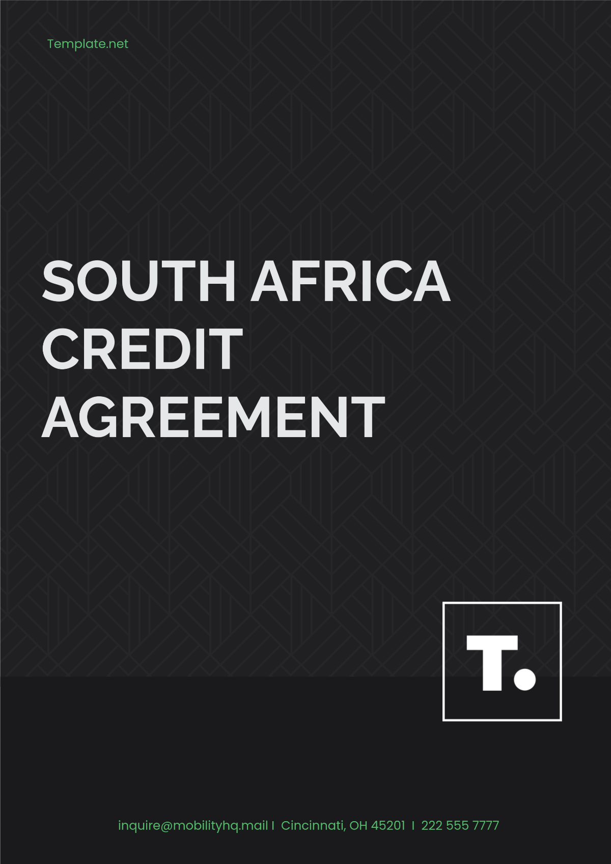 South Africa Credit Agreement Template - Edit Online & Download