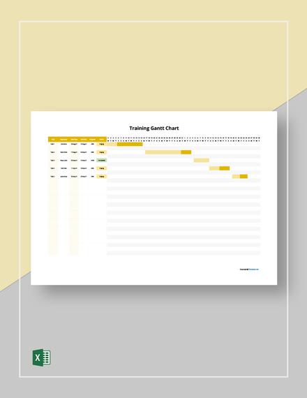 FREE Training Gantt Chart Excel - Template Download | Template.net