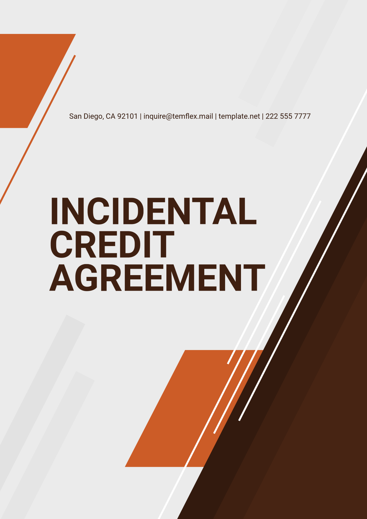 Incidental Credit Agreement Template - Edit Online & Download