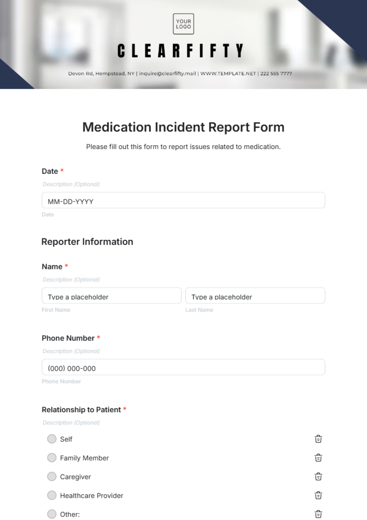 Medication Incident Report Form Template - Edit Online & Download