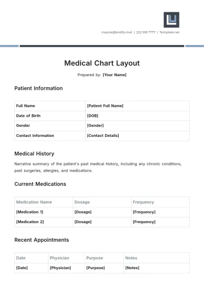Free Medical Chart Layout Template to Edit Online