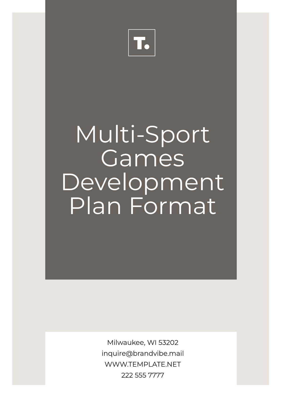 Multi-Sport Games Development Plan Format Template - Edit Online & Download