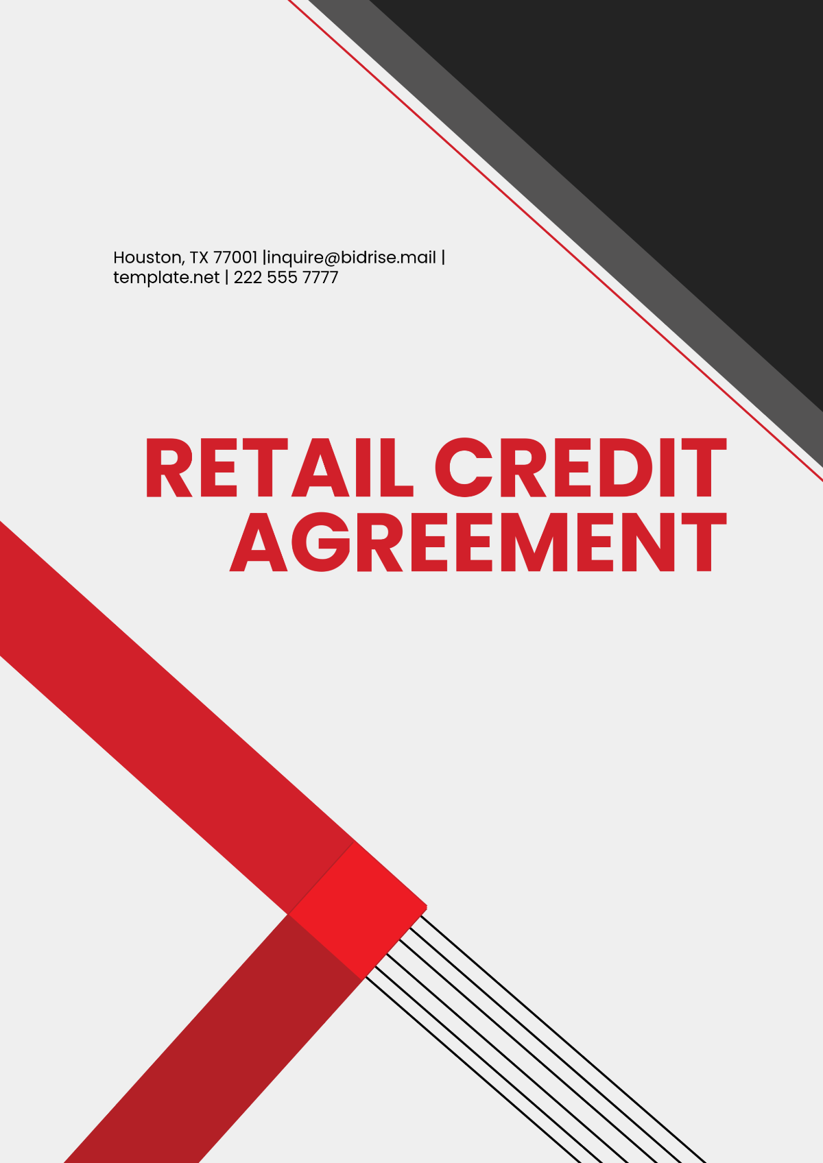 Retail Credit Agreement Template - Edit Online & Download