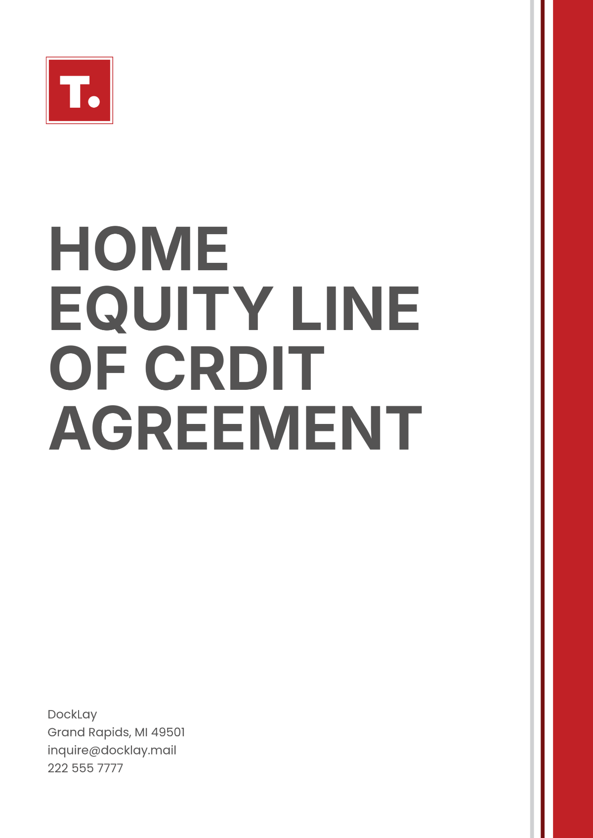 Home Equity Line of Credit Agreement Template - Edit Online & Download