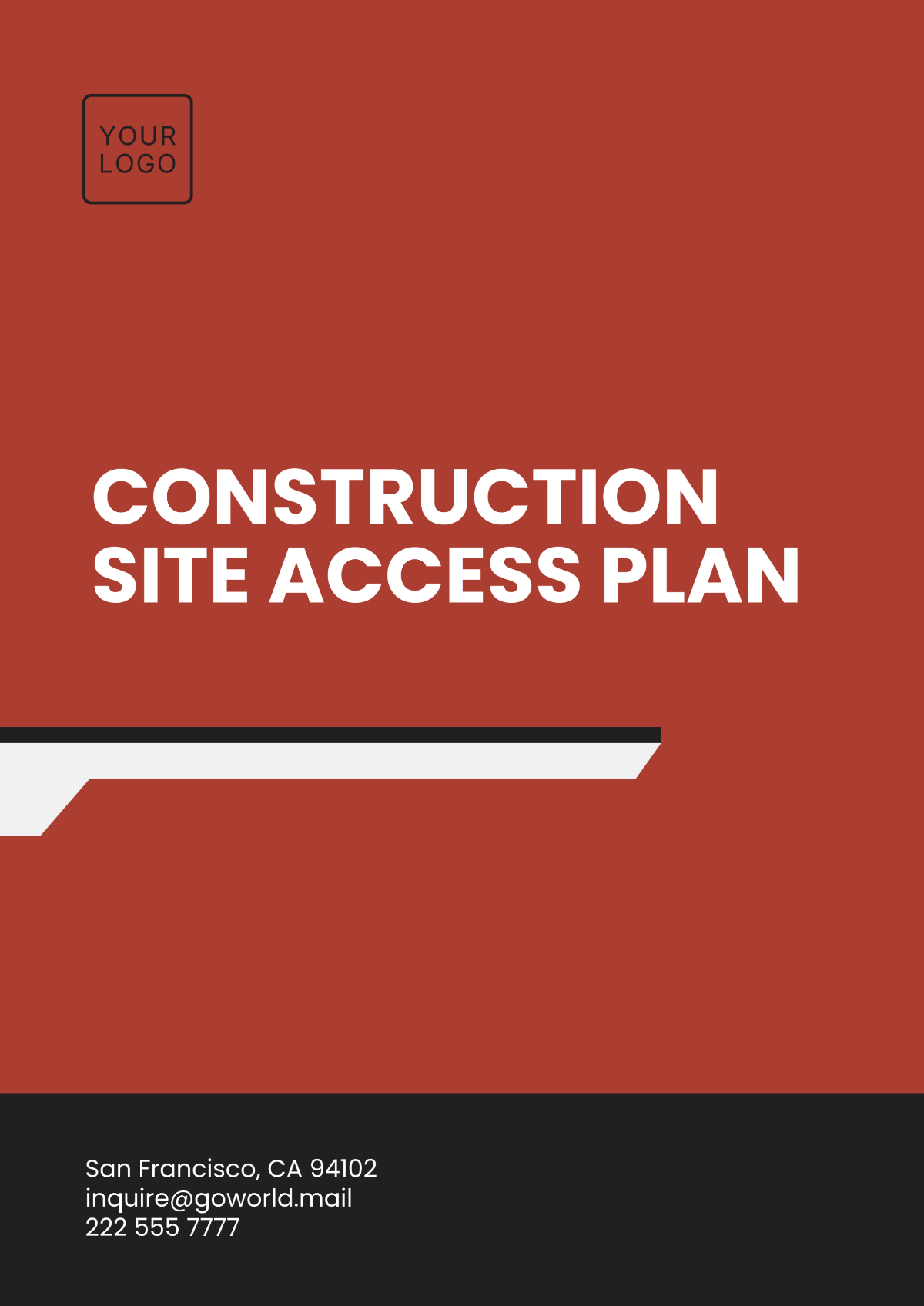 Construction Site Access Plan Template - Edit Online & Download