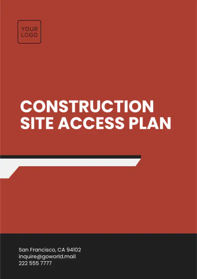 Free Construction Site Access Plan Template to Edit Online