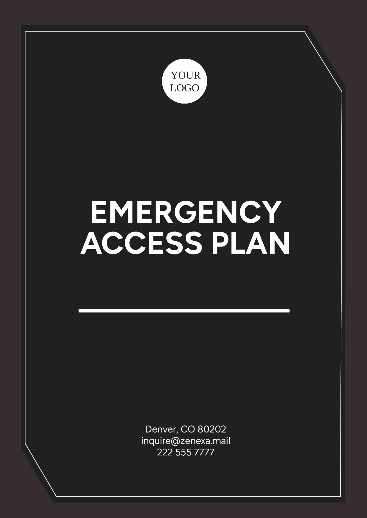 Emergency Access Plan Template - Edit Online & Download