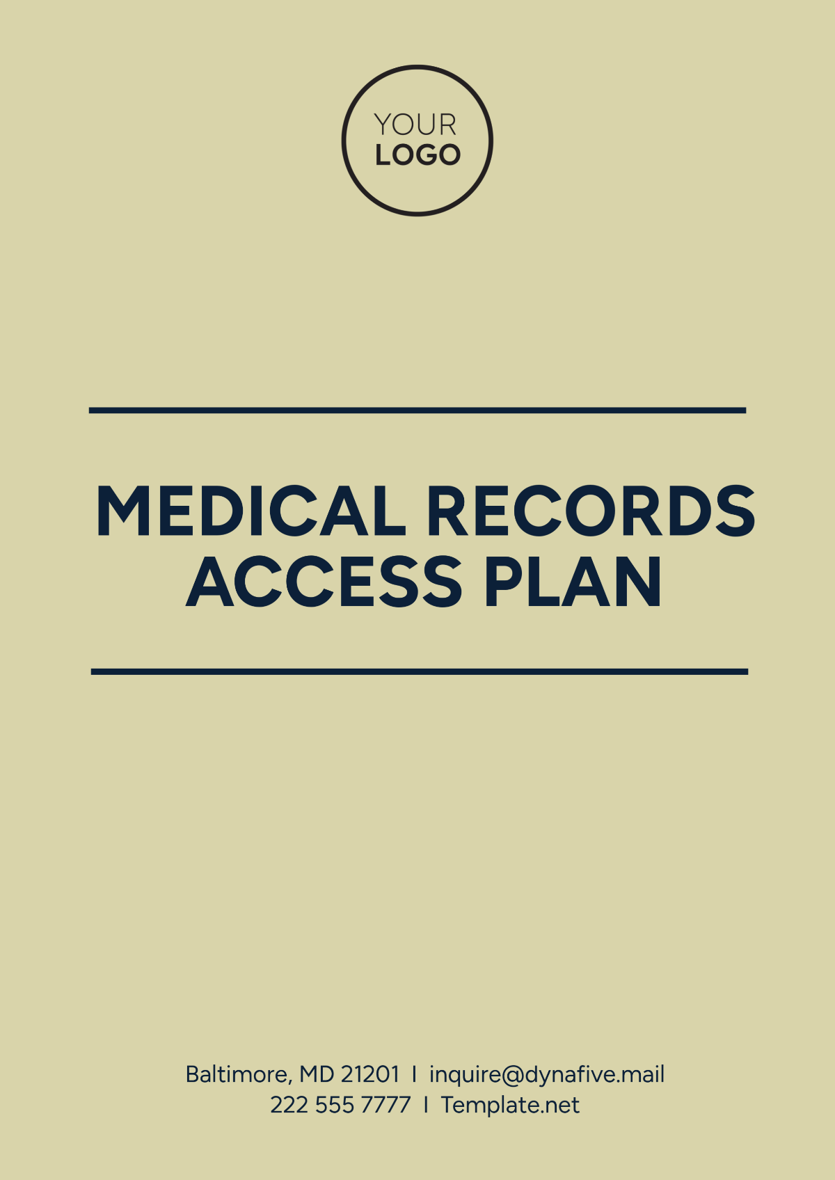 Medical Records Access Plan Template - Edit Online & Download