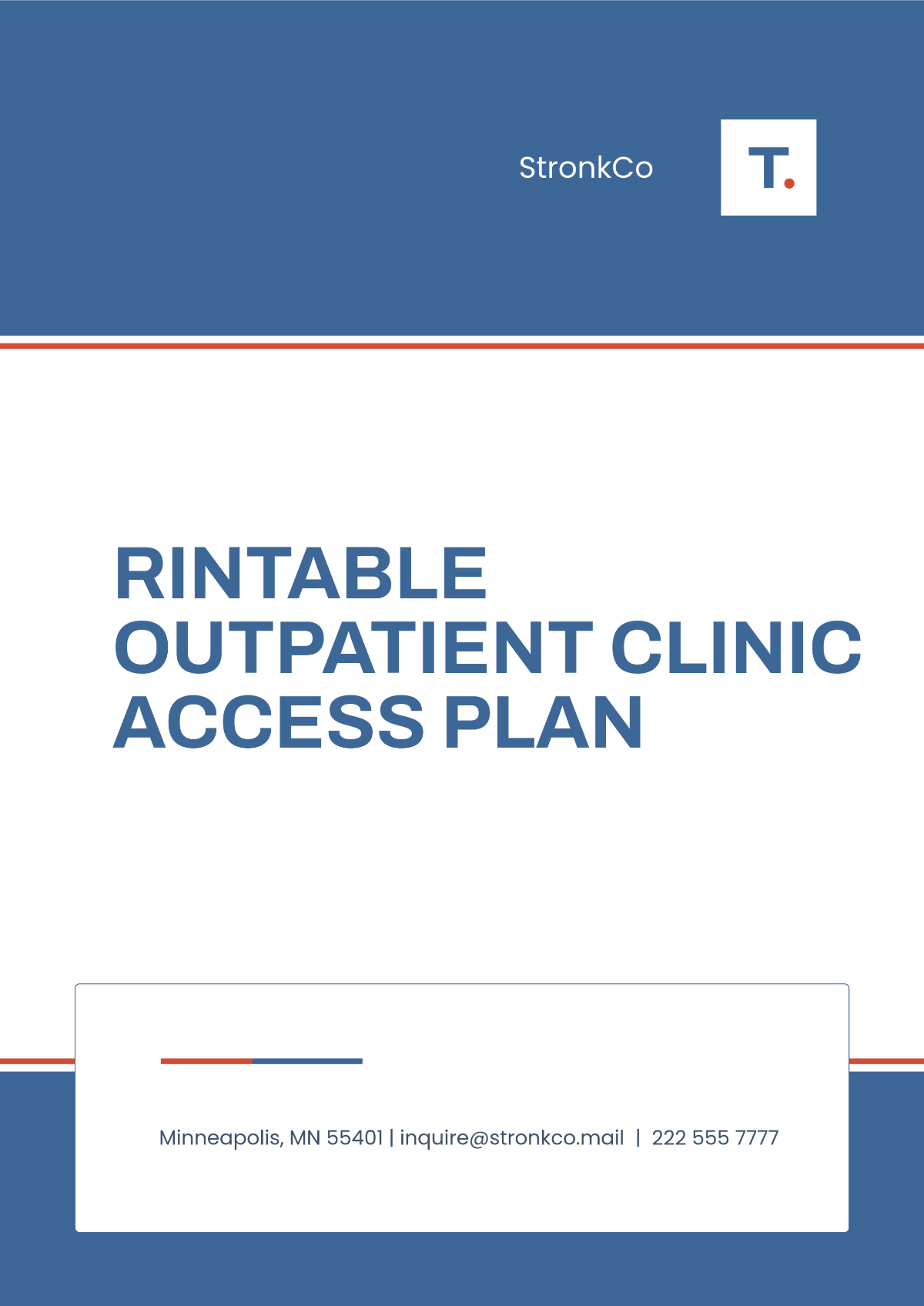 Printable Outpatient Clinic Access Plan Template - Edit Online & Download