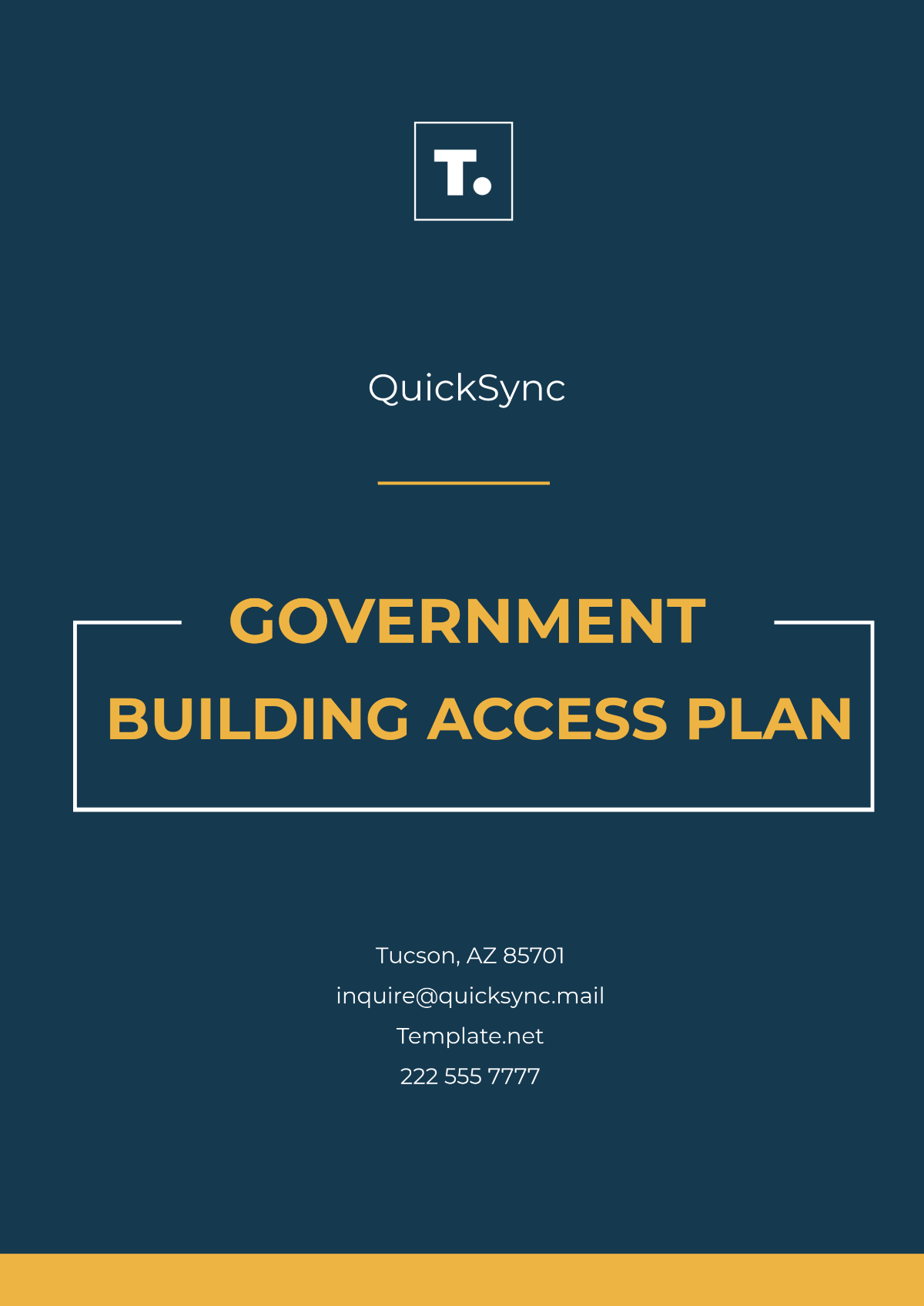 Government Building Access Plan Template - Edit Online & Download