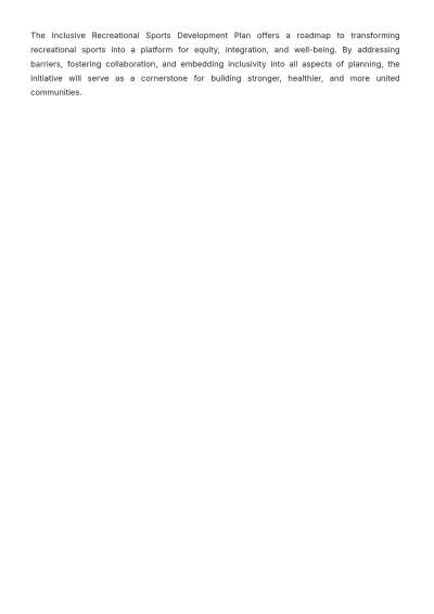 Free Inclusive Recreational Sports Development Plan Template to Edit Online