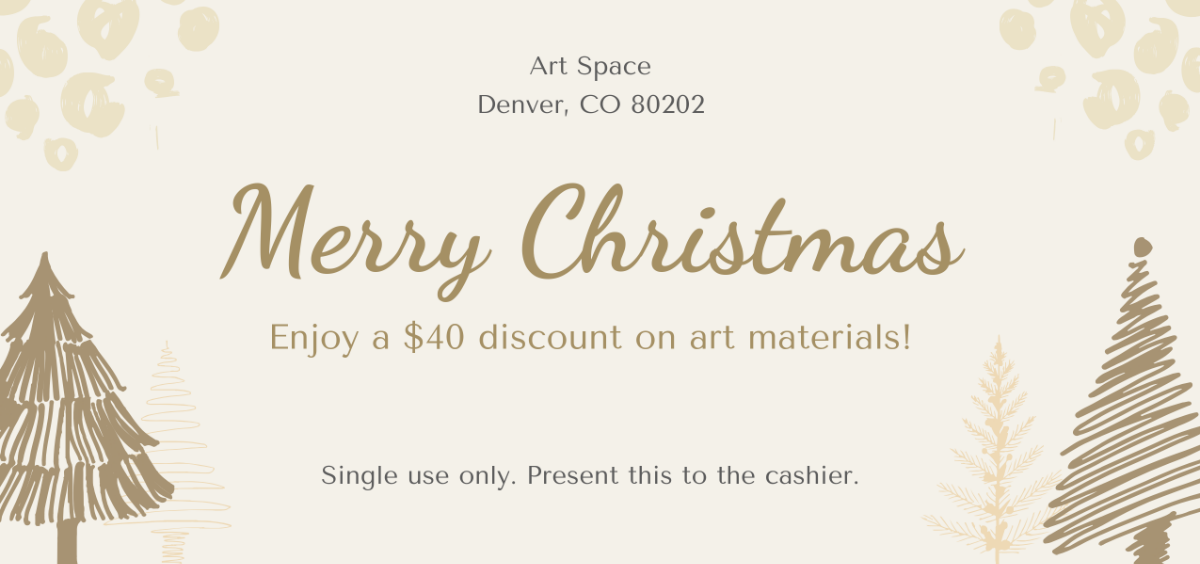 Aesthetic Christmas Gift Certificate Template - Edit Online & Download