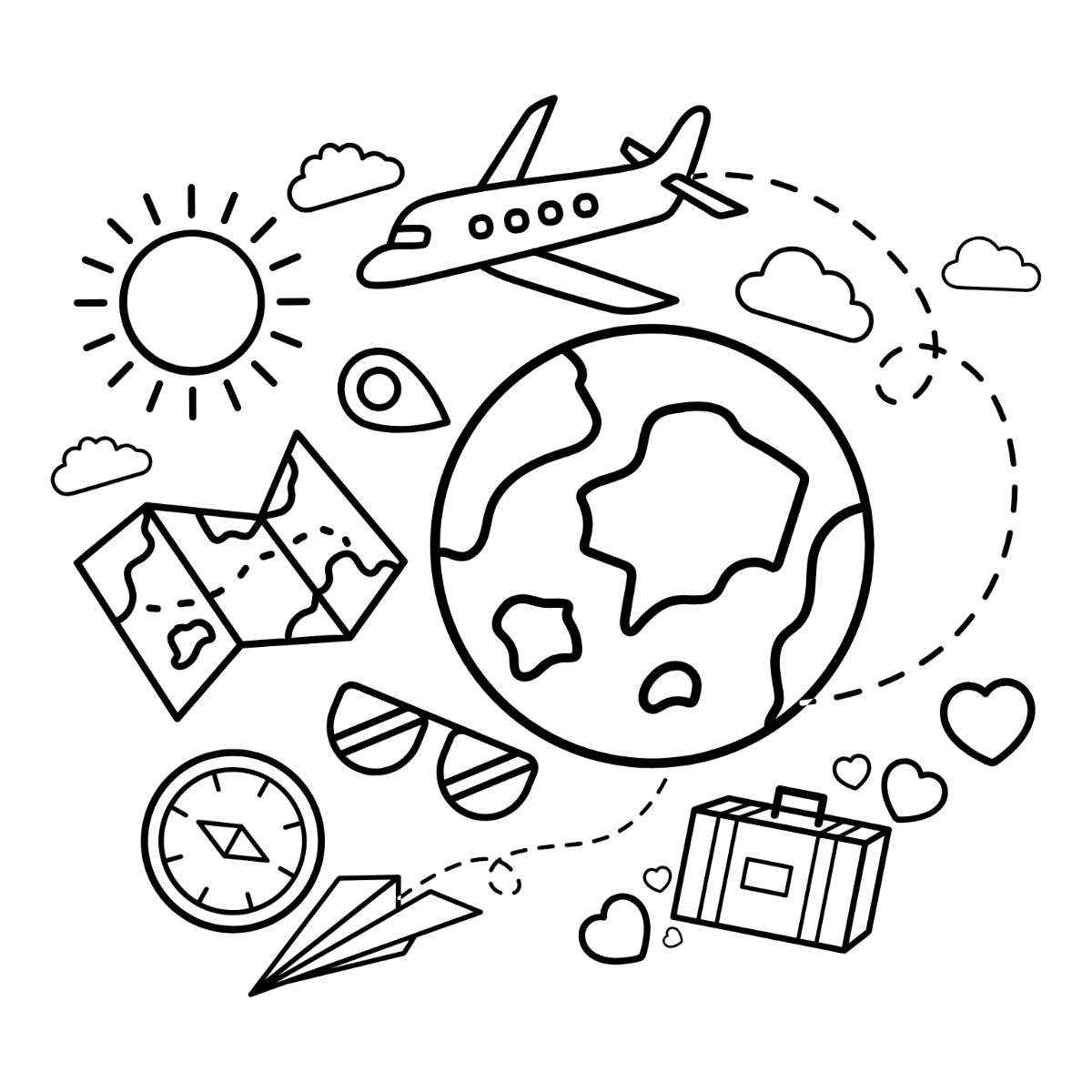 Minimalist Travel Clipart - Edit Online | Template.net