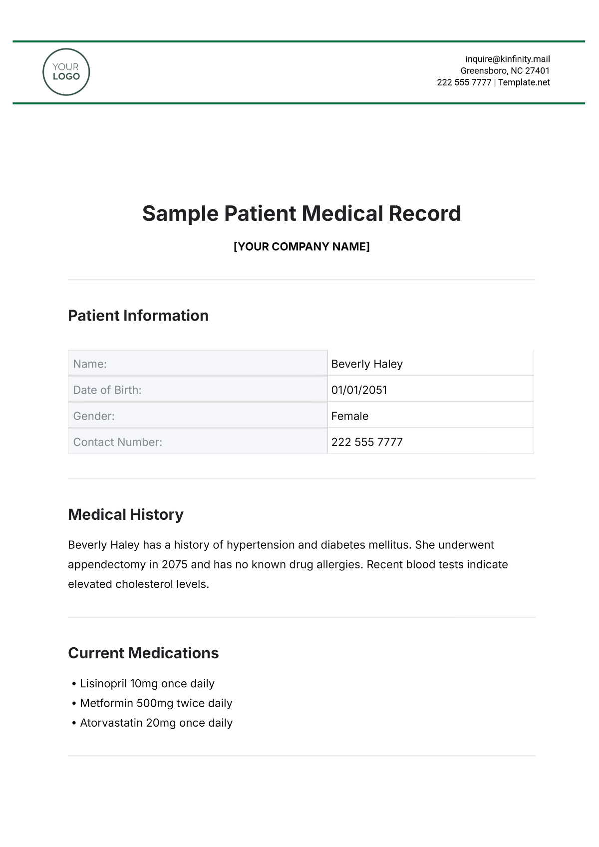 Free Patient Templates To Edit Online
